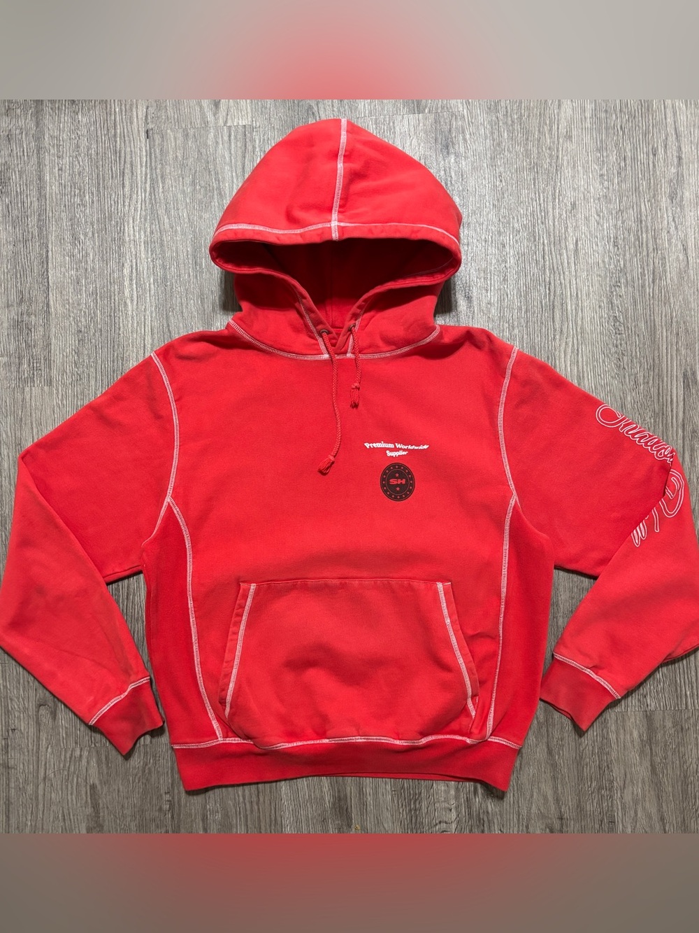 Shadow Hill Red Hoodie Mens Medium Heavyweight Celebrity Streetwear Pullover